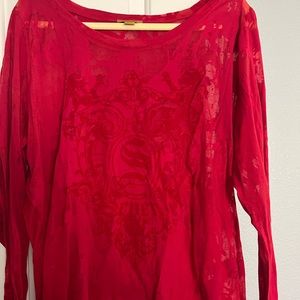 Vintage Seven red burnout t-shirt